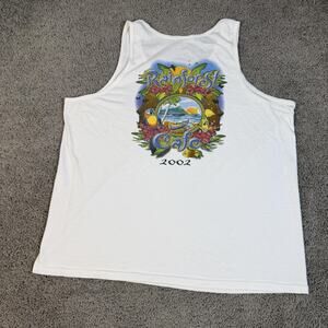 Vintage Rainforest Cafe Shirt Mens 2XL White 2002 Graphic Tank Tagless Cotton